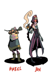 Hazel and Jun Character Designs